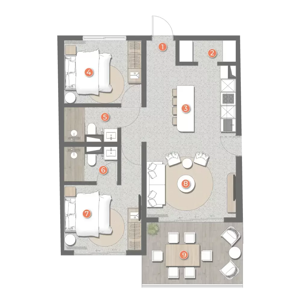 2-Bedroom Apartment type A3