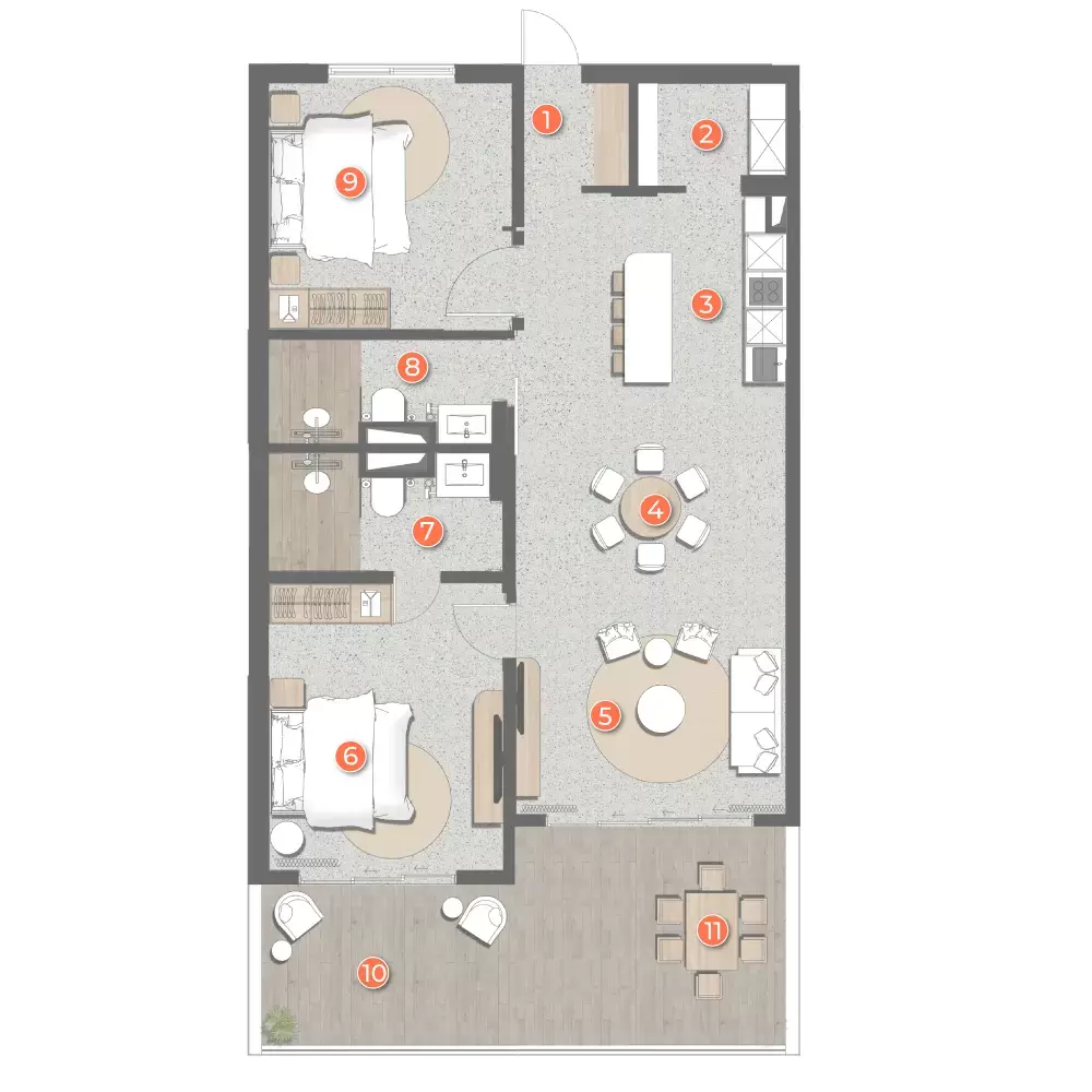 2-Bedroom Apartment type C2