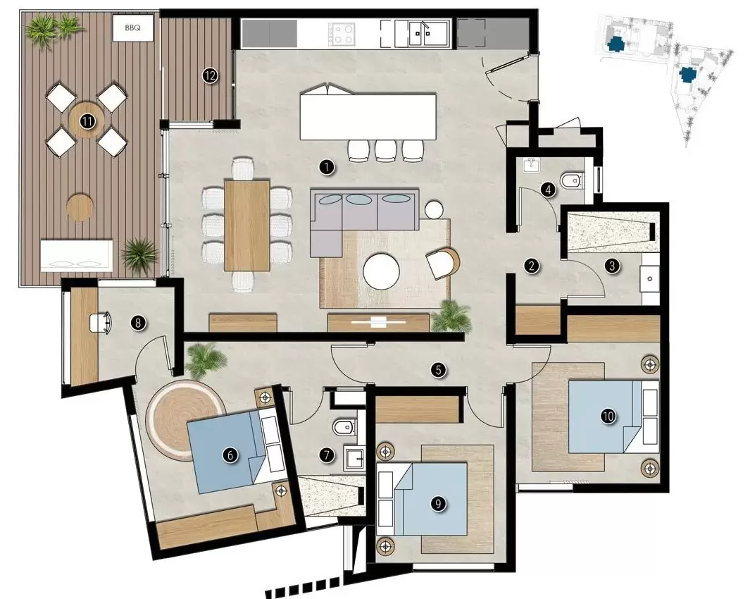 3-Bedroom Apartment Type 1