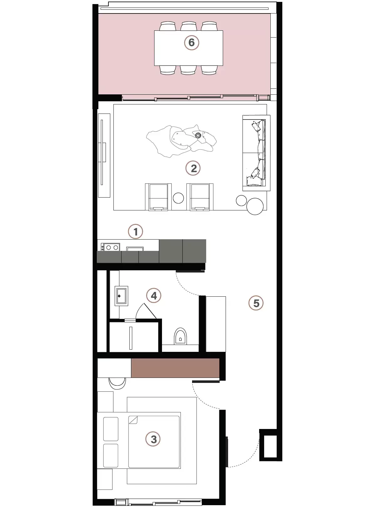 1-bedroom apartment